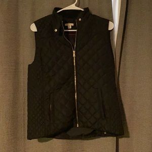 Black quilted vest